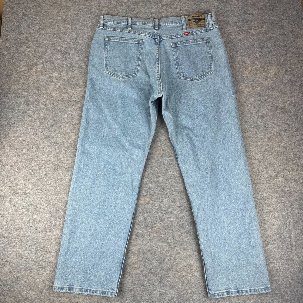 Wrangler Five Star Flex Relaxed Fit Jeans Denim Cotton Stretch Mens 36x30 - Picture 8 of 15